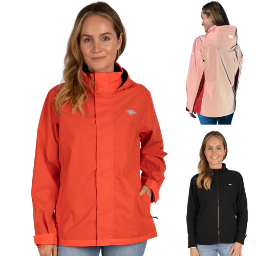 Valkental 3in1 Smart Jacket Damen Reflektierend / Rot